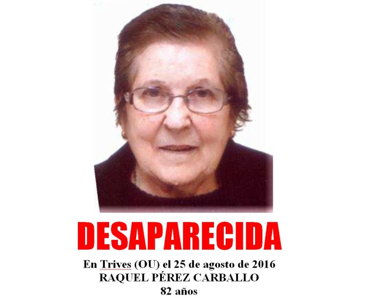 La mujer falta desde el pasado 25 de agosto La mujer falta desde el pasado 25 de agosto