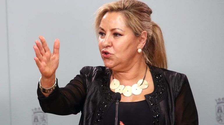 La vicepresidenta durante un Consejo de Gobierno La vicepresidenta durante un Consejo de Gobierno