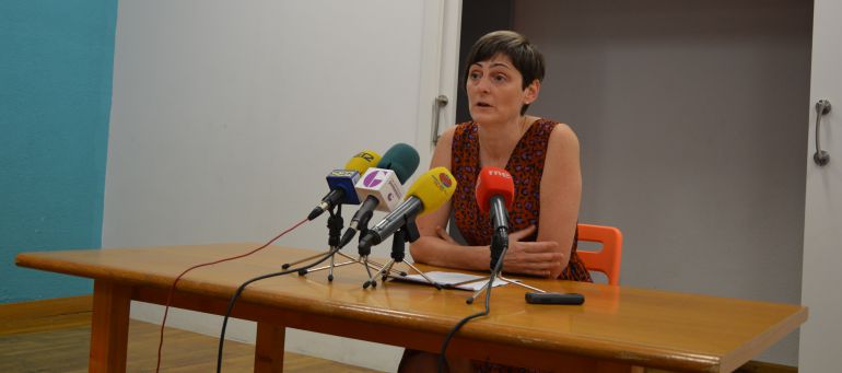 Pilar Martínez, durante una comparecencia de prensa. Pilar Martínez, durante una comparecencia de prensa.