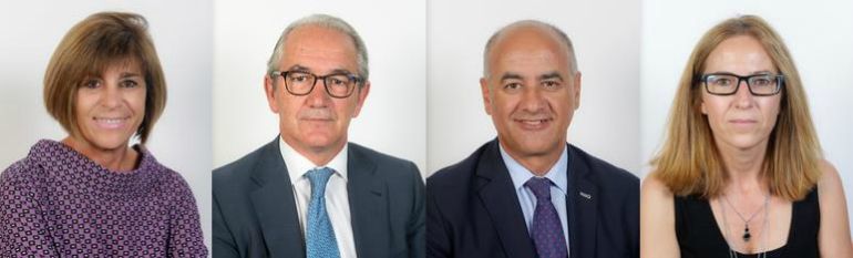 Carmen de Aragón (PP), Sebastián González (PP), Miguel Ángel García (PP) y Carmen Iglesias (PSOE) Carmen de Aragón (PP), Sebastián González (PP), Miguel Ángel García (PP) y Carmen Iglesias (PSOE)
