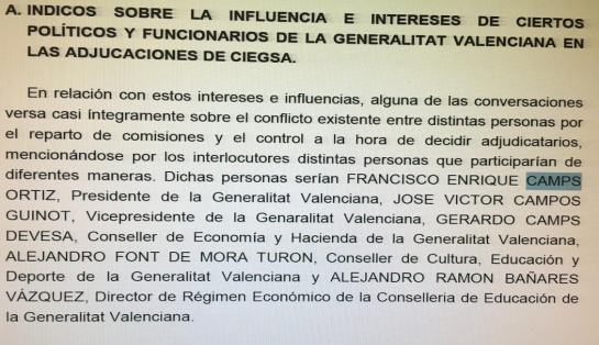 La investigación acredita la financiación ilegal del PP valenciano La investigación acredita la financiación ilegal del PP valenciano