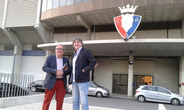 Luis Sabalza y Enrique Martín, presidente y entrenador de Osasuna, respectivamente Luis Sabalza y Enrique Martín, presidente y entrenador de Osasuna, respectivamente