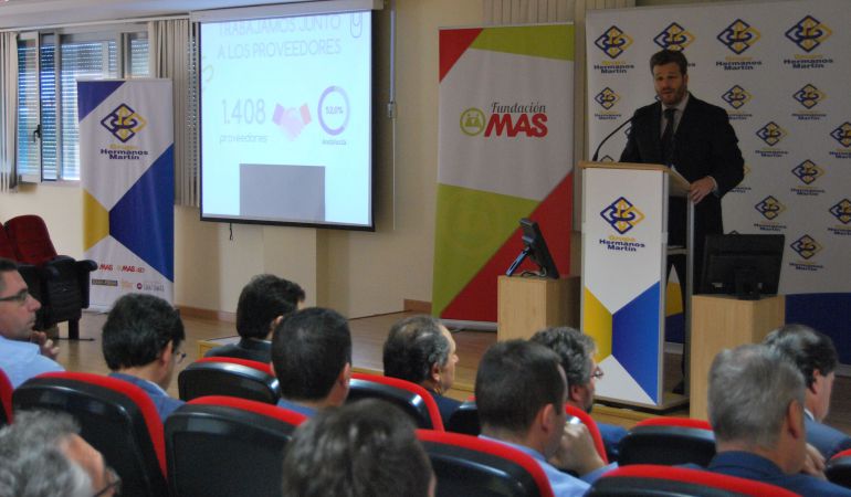 Jerónimo Martín, director general del Grupo Hermanos Martín, durante la presentación de la III Memoria de Sostenibilidad de la empresa Jerónimo Martín, director general del Grupo Hermanos Martín, durante la presentación de la III Memoria de Sostenibilidad de la empresa