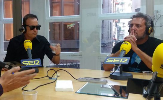 Ricardo Ruipérez y Carlos Tarque durante la presentación de 'Delta', en Hoy por hoy Murcia. Ricardo Ruipérez y Carlos Tarque durante la presentación de 'Delta', en Hoy por hoy Murcia.
