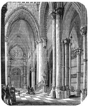 Grabado de la catedral de Cuenca en 1869. Grabado de la catedral de Cuenca en 1869.