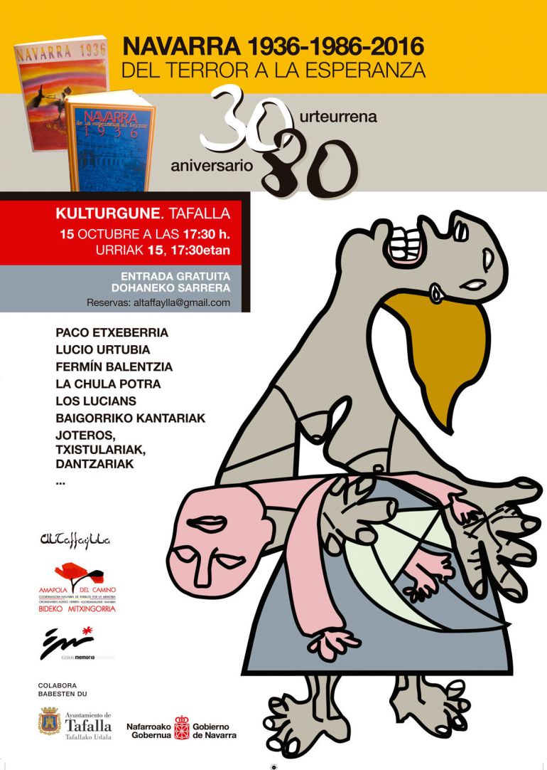 Cartel anunciador de los actos organizados para este sábado en Tafalla Cartel anunciador de los actos organizados para este sábado en Tafalla