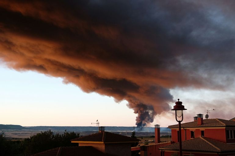 Nube del incendio vista desde Cabanillas Nube del incendio vista desde Cabanillas