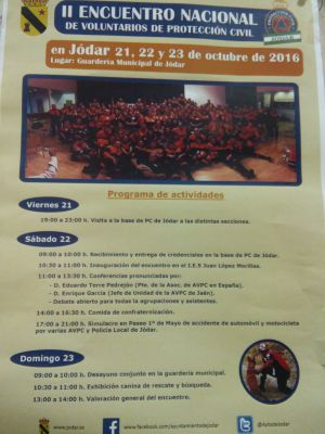 Cartel anunciador del II Encuentro Nacional de Voluntarios de Protección Civil Cartel anunciador del II Encuentro Nacional de Voluntarios de Protección Civil