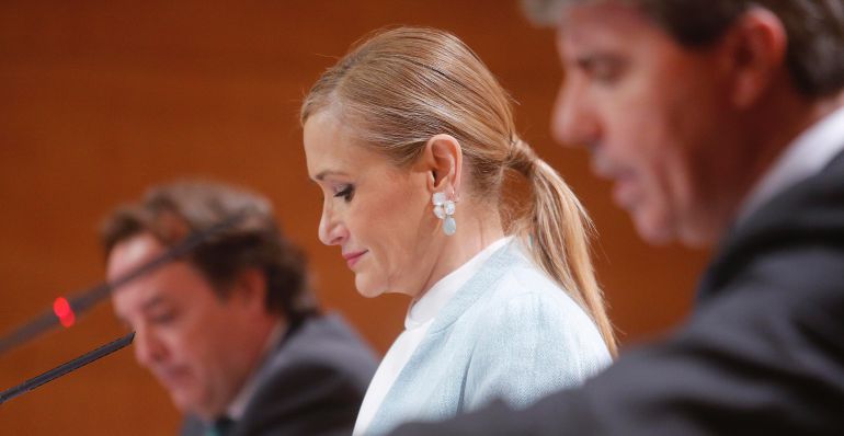 Cristina Cifuentes y Ángel Garrido en la rueda de prensa posterior al Consejo de Gobierno Cristina Cifuentes y Ángel Garrido en la rueda de prensa posterior al Consejo de Gobierno