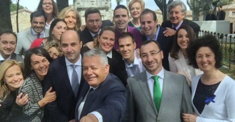Miguel Ángel Santamaría y parte de su candidatura a las últimas elecciones municipales Miguel Ángel Santamaría y parte de su candidatura a las últimas elecciones municipales