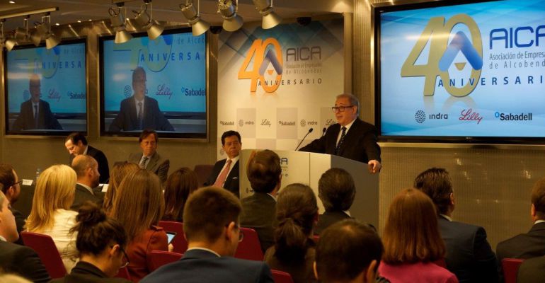 El presidente de AICA, Javier Beitia en el acto del 40 aniversario de la asociación empresarial El presidente de AICA, Javier Beitia en el acto del 40 aniversario de la asociación empresarial