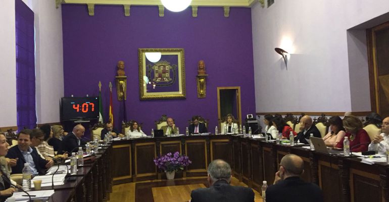 Los concejales del Ayuntamiento de Jaén durante el pleno de este viernes. Los concejales del Ayuntamiento de Jaén durante el pleno de este viernes.