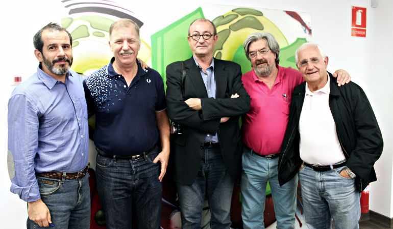 (izq.→dcha.) Carlos Arcaya, Antoni Arques, Pepe Soto, Antonio Balibrea y Jose Antonio Fernández Cabello (izq.→dcha.) Carlos Arcaya, Antoni Arques, Pepe Soto, Antonio Balibrea y Jose Antonio Fernández Cabello
