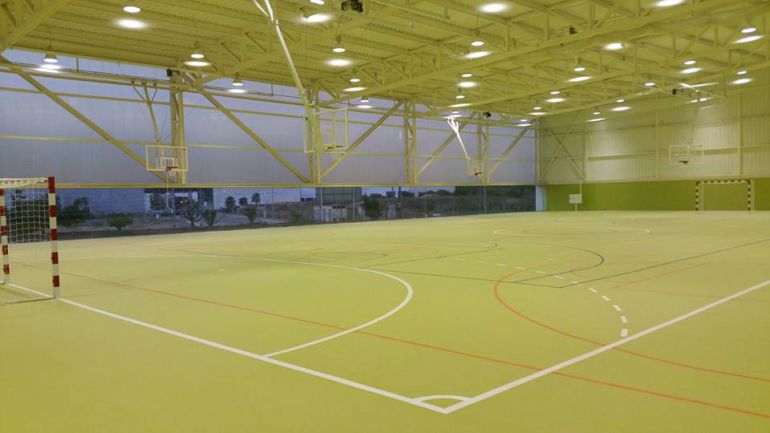 Vista interior del nuevo pabellón de deportes de Pedreguer, que se inaugura el sábado 5 de noviembre. Vista interior del nuevo pabellón de deportes de Pedreguer, que se inaugura el sábado 5 de noviembre.