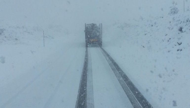 Estado de una carretera en A Fonsagrada Estado de una carretera en A Fonsagrada