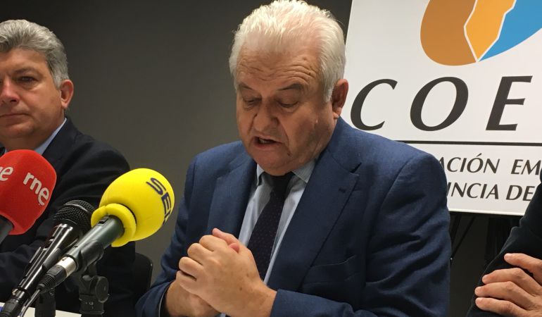 Francisco Gómez durante su comparecencia Francisco Gómez durante su comparecencia