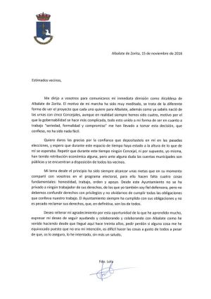 Dimite la alcaldesa de Albalate de Zorita Dimite la alcaldesa de Albalate de Zorita