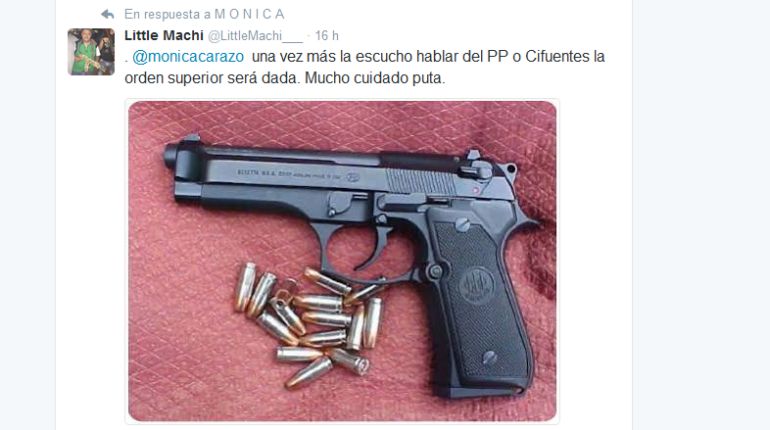 Amenazan de muerte en Twitter a la diputada socialista Mónica Carazo Amenazan de muerte en Twitter a la diputada socialista Mónica Carazo