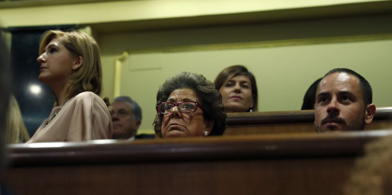 La senadora Rita Barberá en la tribuna de invitados del Congreso de los Diputados La senadora Rita Barberá en la tribuna de invitados del Congreso de los Diputados