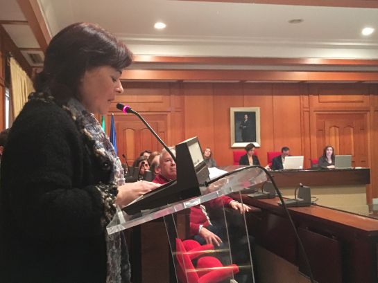 Ruth Ortiz durante su intervención en el Pleno Ruth Ortiz durante su intervención en el Pleno