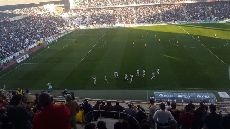 Los jugadores del Córdoba celebran el gol de Rodri Los jugadores del Córdoba celebran el gol de Rodri