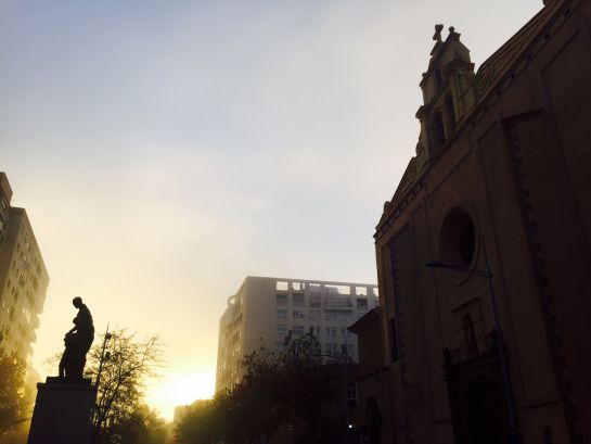 La niebla cubre Badajoz La niebla cubre Badajoz