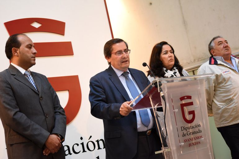Rueda de prensa del presidente de la Diputación de Granada y los alcaldes de Otura, Rubite y Albuñol Rueda de prensa del presidente de la Diputación de Granada y los alcaldes de Otura, Rubite y Albuñol