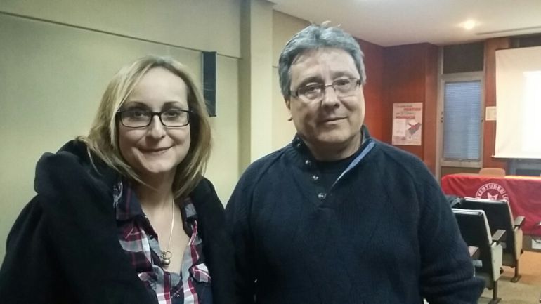 Portavoz de Plataforma Sanidad León, Carmen Franganillo y técnico radiólogo intervencionista, Antonio Hernández Portavoz de Plataforma Sanidad León, Carmen Franganillo y técnico radiólogo intervencionista, Antonio Hernández