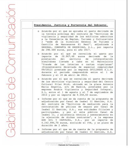 La Comunidad fraccionó contratos con el aval de Cifuentes La Comunidad fraccionó contratos con el aval de Cifuentes