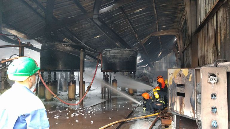Lugar donde se produjo el incendio. Lugar donde se produjo el incendio.