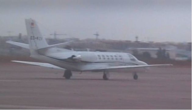 El avión privado que traslado a Alperi a Creta El avión privado que traslado a Alperi a Creta