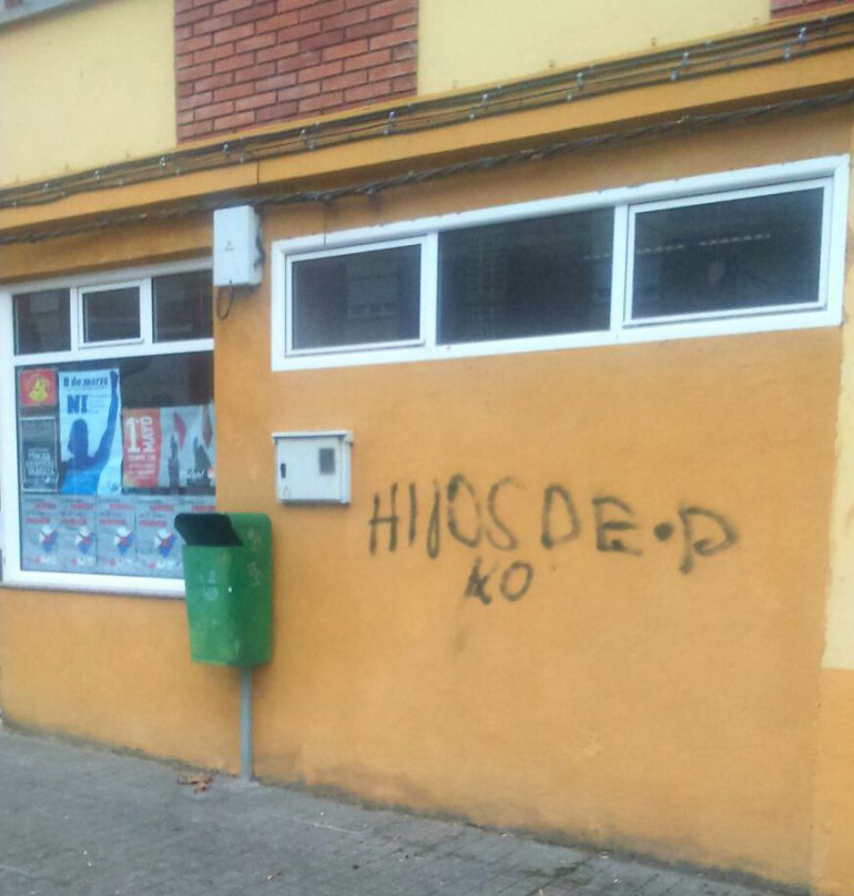Las pintadas están en la sede ponferradina Las pintadas están en la sede ponferradina