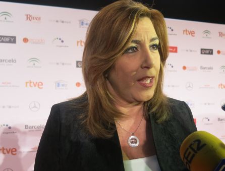 Susana Díaz atiende a la SER en los premios Forqué Susana Díaz atiende a la SER en los premios Forqué