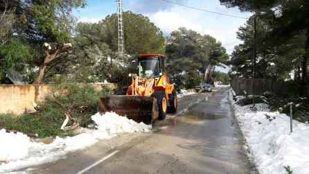 Trabajos de limpieza de viales en Xàbia. Trabajos de limpieza de viales en Xàbia.
