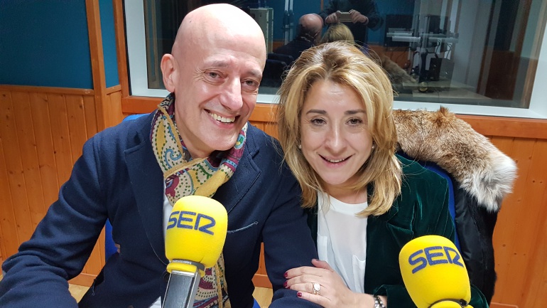 Javier Valladares y Teresa Huerta en el estudio de la Ventana de Cantabria Javier Valladares y Teresa Huerta en el estudio de la Ventana de Cantabria