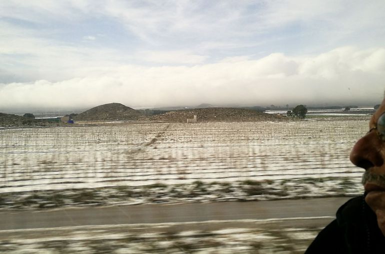 Foto realizada por Mariano Barroso en su viaje en AVE de Madrid a Alicante interrumpido por la nieve en Albacete Foto realizada por Mariano Barroso en su viaje en AVE de Madrid a Alicante interrumpido por la nieve en Albacete