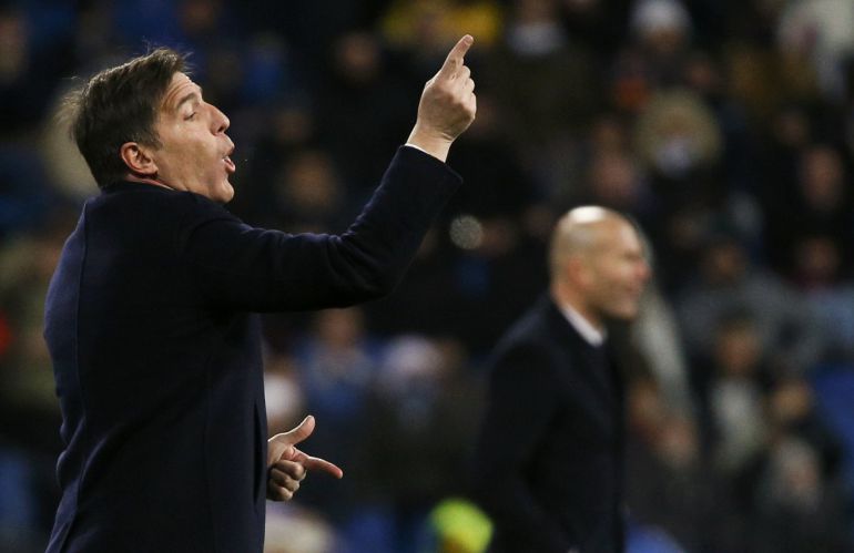 Eduardo Berizzo en un momento del partido de Copa del Bernabéu Eduardo Berizzo en un momento del partido de Copa del Bernabéu