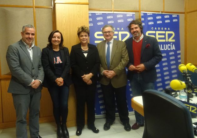 Diego Suárez, Pepa Bueno, Dilma Rousseff y Antonio Yélamo Diego Suárez, Pepa Bueno, Dilma Rousseff y Antonio Yélamo