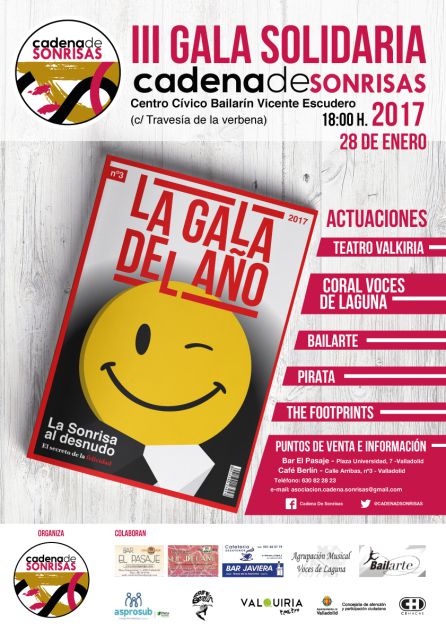 Cartel de la 3ª Gala solidaria Cadena de sonrisas Cartel de la 3ª Gala solidaria Cadena de sonrisas