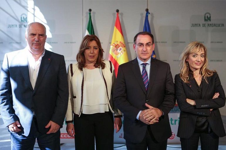 Pacto industrial CCOO UGT CEA Susana Díaz: La industria andaluza contará con 8.000 millones de inversión hasta 2020 Pacto industrial CCOO UGT CEA Susana Díaz: La industria andaluza contará con 8.000 millones de inversión hasta 2020