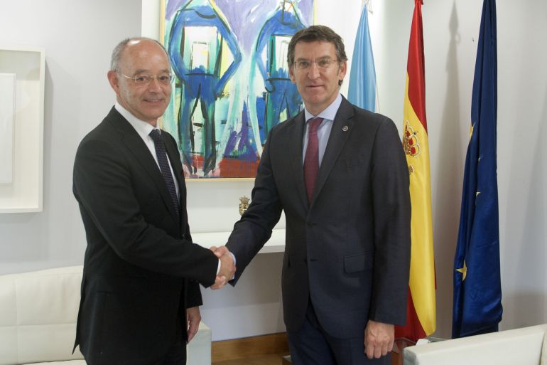 El presidente de la Xunta, Alberto Núñez Feijoo, en una reunión con el presidente del Consello Consultivo de Galicia, José Luis Costa Pillado El presidente de la Xunta, Alberto Núñez Feijoo, en una reunión con el presidente del Consello Consultivo de Galicia, José Luis Costa Pillado