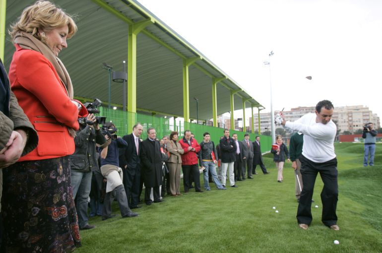 Esperanza Aguirre en el acto de presentación del campo de golf de Canal en 2007 Esperanza Aguirre en el acto de presentación del campo de golf de Canal en 2007
