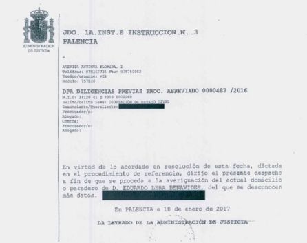 Eduardo Lera: El juez ordena que se averigüe el paradero del responsable de ‘Palencia con Edu’ tras ser denunciado Eduardo Lera: El juez ordena que se averigüe el paradero del responsable de ‘Palencia con Edu’ tras ser denunciado