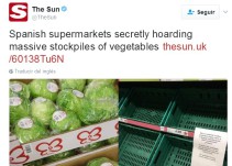 'The Sun' acusa a España, y Murcia, del 'pánico' en los supermercados británicos