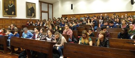 Aspecto del aula durante la bienvenida del rector Aspecto del aula durante la bienvenida del rector