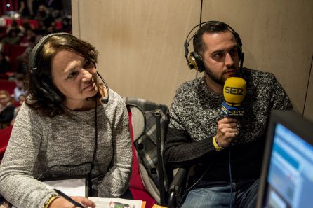 Maite Carrasco Carrasco y José Alberto Díaz, comentarista junto con Paco Lagoa en la noche del miércoles Maite Carrasco Carrasco y José Alberto Díaz, comentarista junto con Paco Lagoa en la noche del miércoles