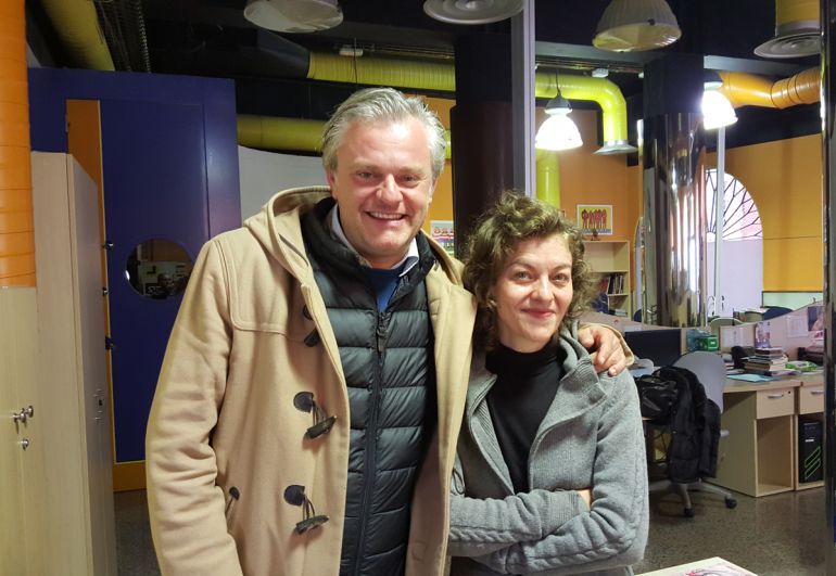Los actores Juan Antonio Molina y Nuria González en Radio Granada Los actores Juan Antonio Molina y Nuria González en Radio Granada