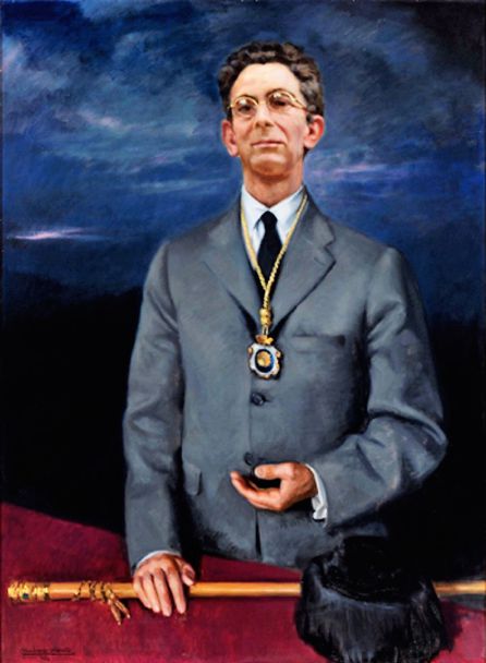 El retrato del rector Alas cuelga en las paredes de la Universidad desde 1976 El retrato del rector Alas cuelga en las paredes de la Universidad desde 1976