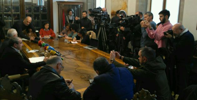 Rueda de prensa del regreso de Manuel Martínez al gobierno de la Diputación de Lugo