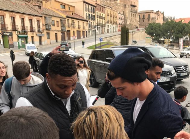 Cristiano Ronaldo a su llegada a Segovia Cristiano Ronaldo a su llegada a Segovia